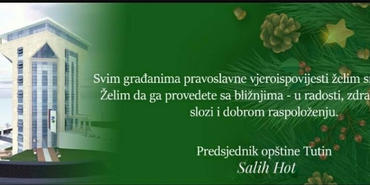 Božićna čestitka Predsjednika opštine Tutin Saliha Hota
