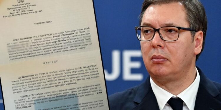 VUČIĆ IZGUBIO NA SUDU: “Ovo je veliki i istorijski trenutak” – srbijansko pravosuđe PREDSJEDNIKU SRBIJE zadalo neočekivani UDARAC