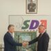 Predsjednik poslaničke grupe „Ujedinjena dolina – SDA Sandžaka“ Šaip Kamberi i predsjednik Albanskog nacionalnog vijeća Ragmi Mustafa posjetili su danas Sandžak i Stranku demokratske akcije Sandžaka