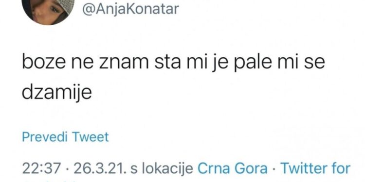 Djevojka iz Tivta na Twitteru poziva na paljenje džamija