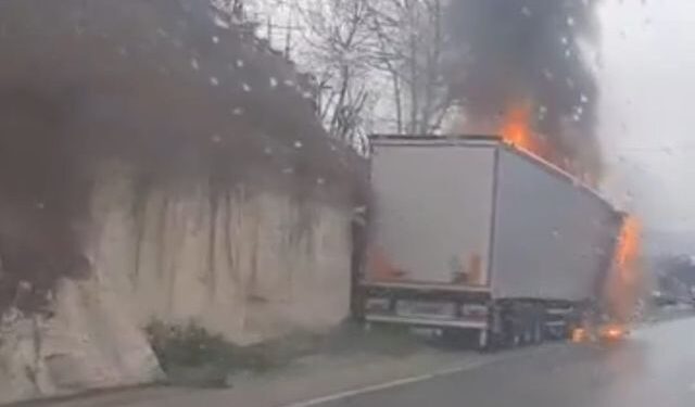 VIDEO SA LICA MJESTA: ZAPALIO SE ŠLEPER U RAKONJAMA