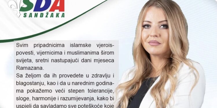 NARODNA POSLANICA SELMA KUČEVIĆ ČESTITALA RAMAZAN SVIM VJERNICIMA ISLAMSKE VJEROISPOVJESTI