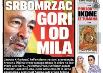 Naslovne strane novina u Srbiji o smjeni Leposavića: Krivokapić gori od Mila, optužio Srbe za genocid