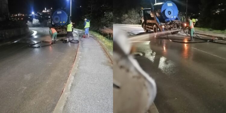 (VIDEO) JKSP GRADAC VEČERAS VRŠILO PRANJE ULICE “HAMZAGIĆA”