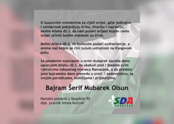 Narodna poslanica SDA Sandžaka Selma Kučević čestitala Bajram