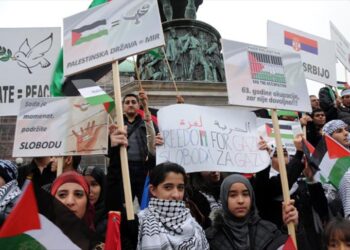 Palestinci u Beogradu održali protestni skup sa porukom: Sloboda za Palestinu