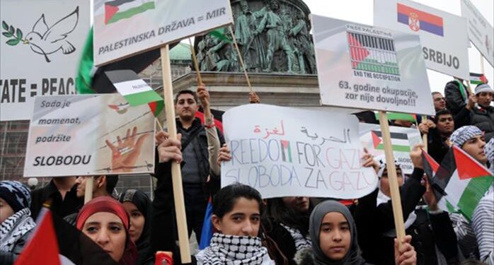 Palestinci u Beogradu održali protestni skup sa porukom: Sloboda za Palestinu