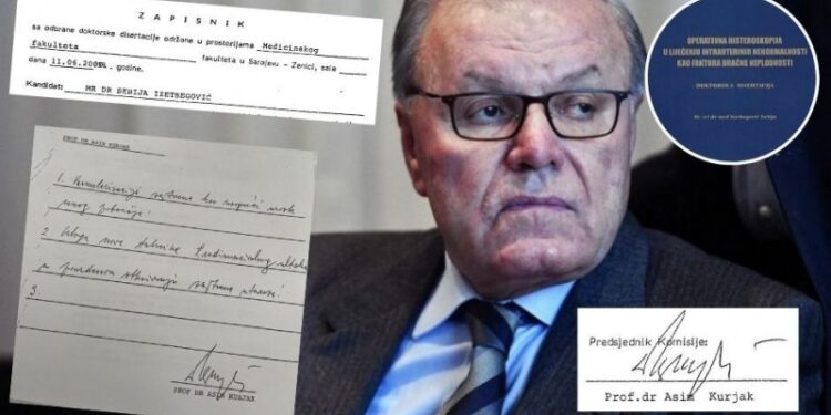 EKSKLUZIVNI DOKUMENTI: Asim Kurjak je lagao, Sebiji Izetbegović je bio mentor i potpisom ovjerio doktorsku disertaciju