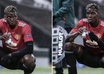 Pogba iftario tokom meča protiv Rome