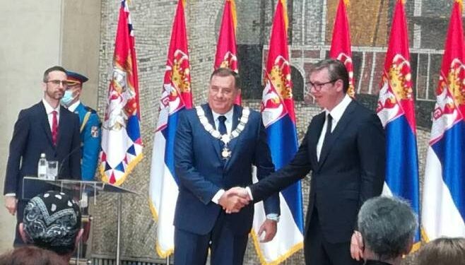 SDA BiH:Odlikovanje Dodika potvrda da u Vučićevoj politici riječi ne prate djela