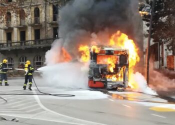 (VIDEO) Drama u Beogradu: Gradski autobus u plamenu