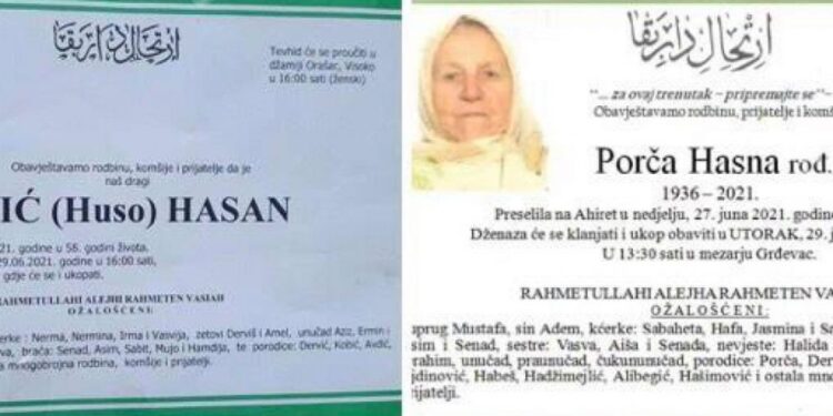 U Visokom i brat i sestra preminuli na isti dan, danas dženaze