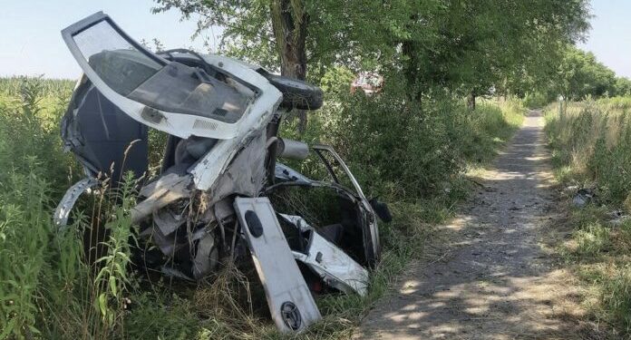 PRVE FOTOGRAFIJE JEZIVE NESREĆE U SRBIJI: MLADIĆ SE ZAKUCAO U DRVO, NA MJESTU JE OSTAO MRTAV, AUTOMOBIL SE PREPOLOVIO