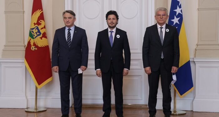 Komšić i Džaferović primili Abazovića, Dodiku nepoželjan