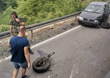 Udes na Ibarskoj u mjestu Bojanići (FOTO)
