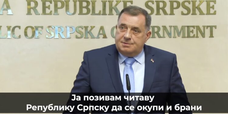 (VIDEO) Dodik pozvao “čitavu Republiku Srpsku da se okupi i brani”