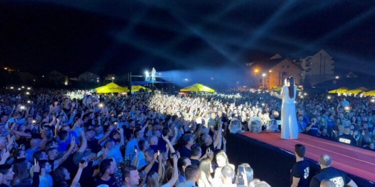 (VIDEO) PROVOKACIJA SE OBISTINILA: Ceca Ražnatović, udovica ratnog zločinca Arkana, održala koncert pred 20.000 ljudi na stadionu FK Drina