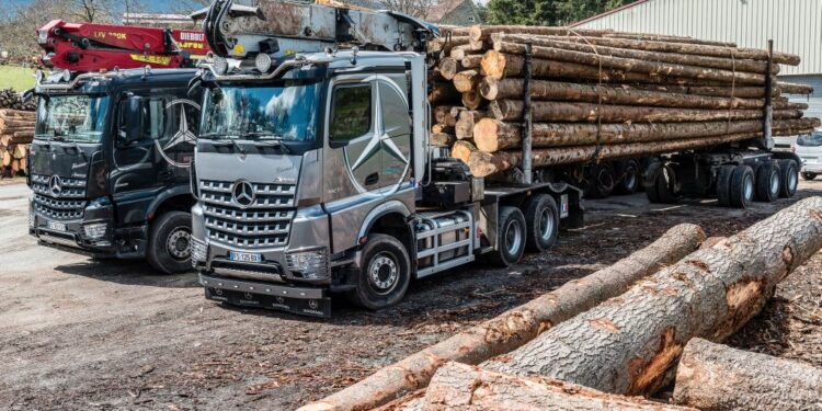 Komplet od 57 tona – prijevoz drva s Mercedesom od 625 konjskih snaga