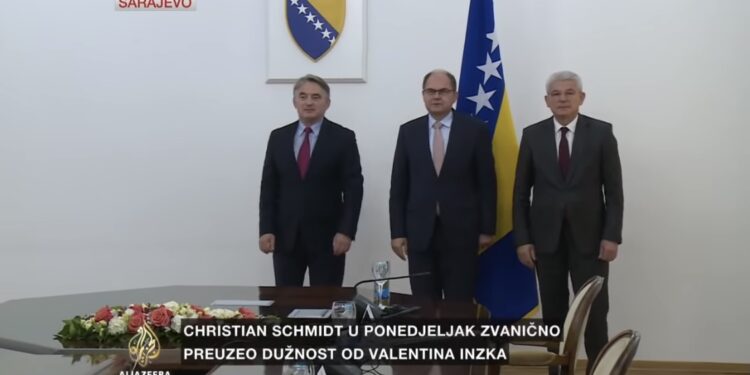 (VIDEO) Novi visoki predstavnik u BiH Schmidt, sastao se sa članovima Predsjedništva BiH