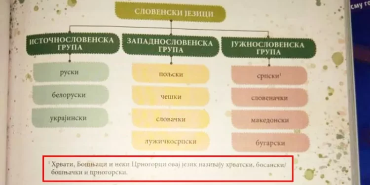 Ministarstvo odobrilo udžbenik za srpski jezik u kojem se negira postojanje bosanskog jezika