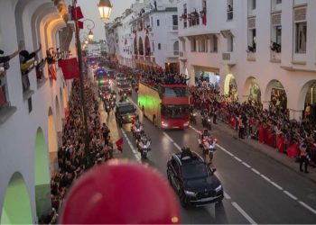 Marokancima priređen fenomenalan doček u centru prestonice uz baklje i zastave