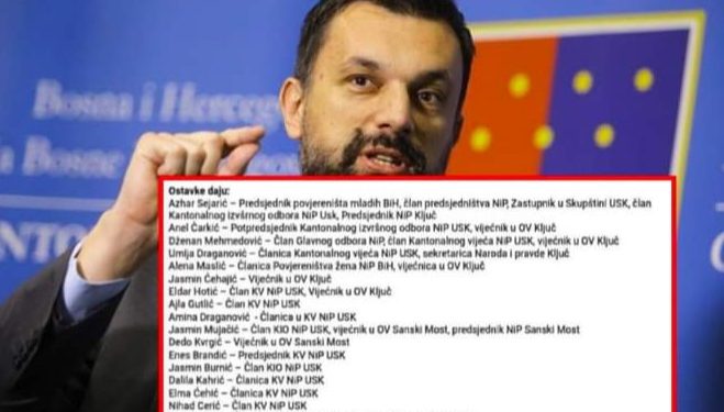 Raspad Konakovićeve Stranke u Ključu, Bužimu i Sanskom Mostu, 18 funkcionera napustilo