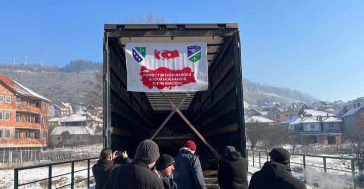 Počela akcija prikupljanja pomoći za bratske narode Turske i Sirije u Tutinu