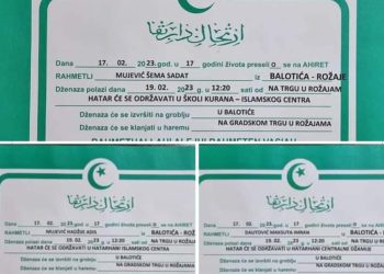 Sutra dženaze tragično stradalim mladićima iz Balotića kod Rožaja