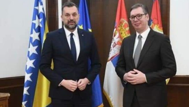 Konaković u Beogradu sa Vučićom i Brnabić: Dobrim radom do konstruktivnog rješenja i unapređenja odnosa