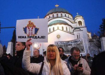 Protest desničarskih stranaka i pojedinaca protiv plana EU i Vučića -” Ne kapitulaciji”