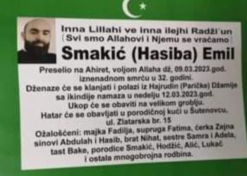 Danas će se obaviti dženaza Emilu, tražio nafaku u Austriju pa stradao