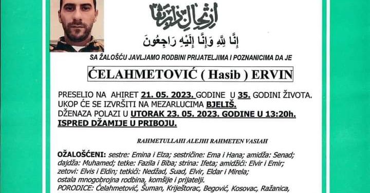 Pribojski imam, uz posmrtnicu stradalog Ervina objavio: SA PRIJETNJI NA DJELA!