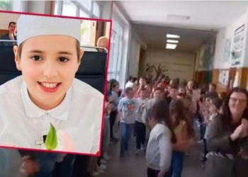Najmlađem hafizu iz Makedinije priređen veličanstven doček u školi VIDEO