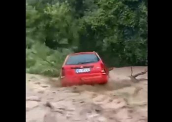 Poplave u Novom Pazaru, voda nosi sve pred sobom- auta, drveće VIDEO
