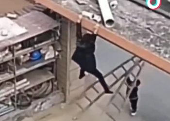 Dječakova reakcija oduševila svijet, kada je spasio ženu kojoj su pale merdavine  VIDEO