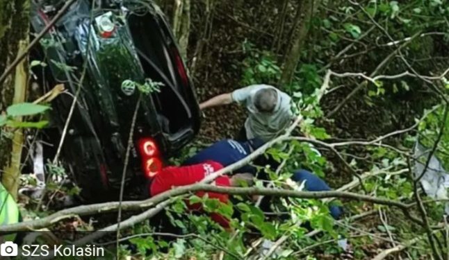 Auto iz Srbije sletelo u Moraču, dvije osobe povređene