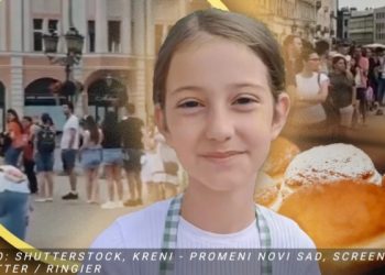 Kilometarski red kod male Nine za krofne, koja sakuplja novac za lečenje oca
