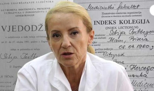 Zagrebački indeks Sebije Izetbegović na Medicinskom fakultetu u Zagrebu je autentičan