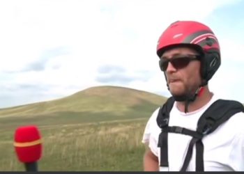 Paraglajding sa najvišeg vraha Pešteri, brdo Trojan iznad Braćaka