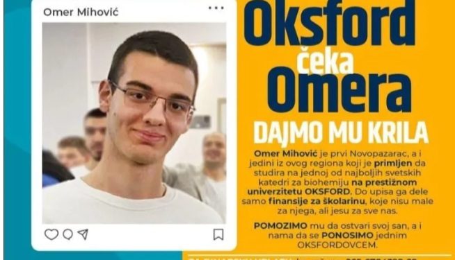 Još malo vremena za prikupljanje novca za Omerovo školovanje na Oksfordu, poziv dijaspori
