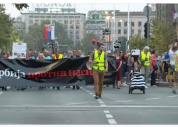 Šesnaesti protest “Srbija protiv nasilja” održava se u Beogradu, tema normalan početak školske godine