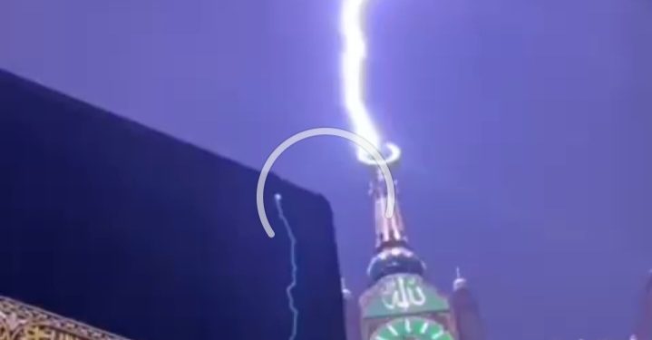 Jaka oluja pogodila Mekku, nosila predmete i ljude a zabilježen udar groma u sahat kulu  VIDEO