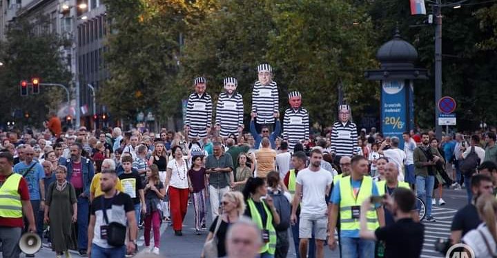 Održan 20. protest Srbija protiv nasilja, četiri zahtjeva RTS-u