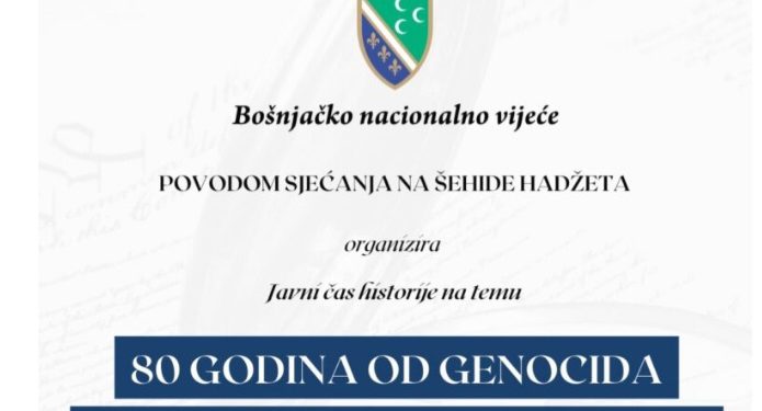 BNV: Javni čas sa temom “80 godina od genocida nad Bošnjacima Sandžaka”