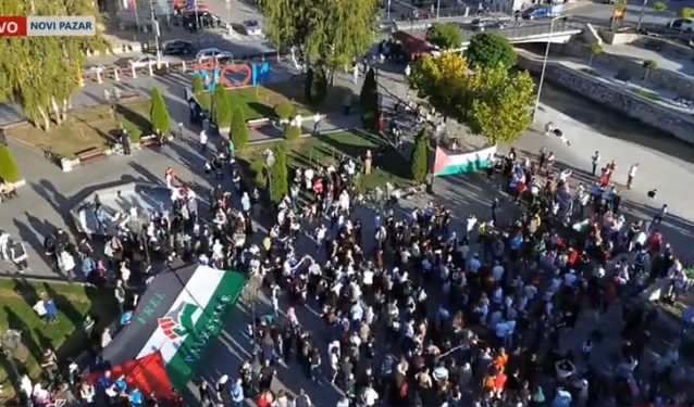 Protesna šetnja građana Novog Pazara u znak podrške narodu Palestine