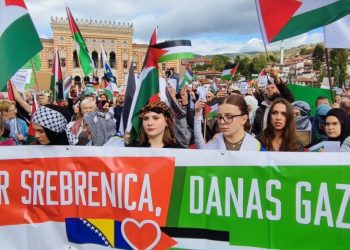 Sarajevo: Skup podrške Palestini ispred Vijećnice