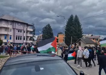 Sjenica: Protestna šetnja građana za podršku narodu Palestine