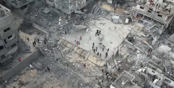Snimci iz vazduha izraelskih napada na izbjeglički kamp Nuseyrat u Gazi