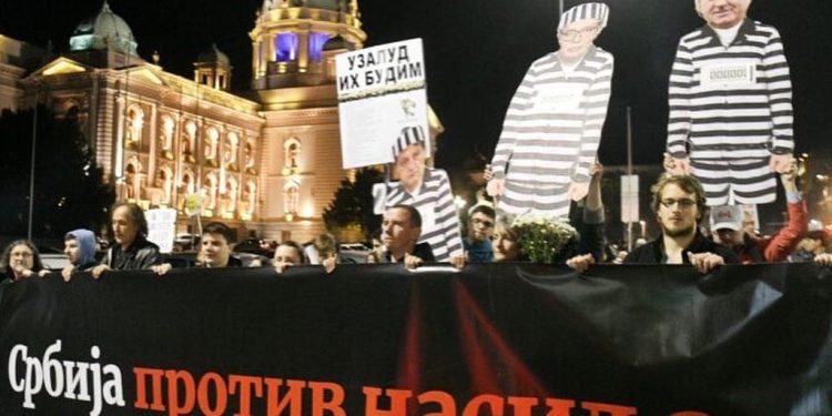 Održan 27. protest “Srbija protiv nasilja”, tema izbori i mediji