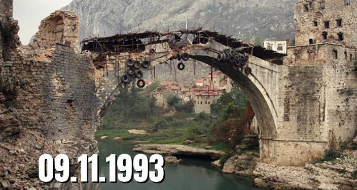 Na današnji dan 9. novembra 1993. godine bombardovan Stari most u Mostaru